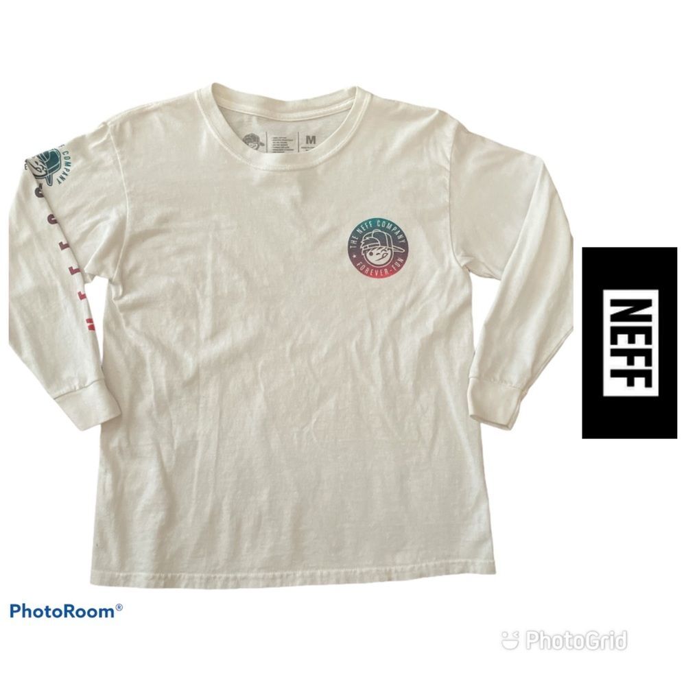 ⚡️ NEFF Quarter Length White Sleeve Tee Shirt ~ Size M ⚡️